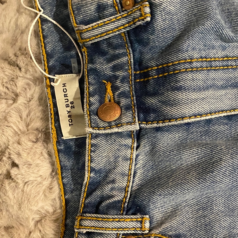 Tory Burch Classic Blue Denim High Waist Jeans - Picture 3 of 4
